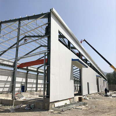 Grote span geprefabriceerde staalgebouwen magazijn antiroestverf
