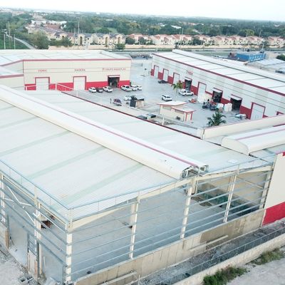 Hot Dip Galvanised Prefab Warehouse Building Large Span BV-certificering