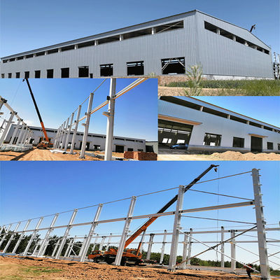 Q235 Staalconstructie Gebouw Roestvrije verf Voorgefabriceerd metalen frame