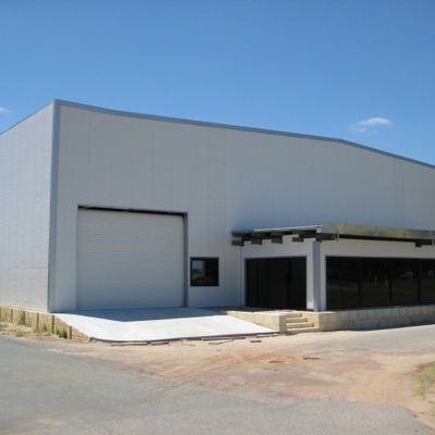PVDF/PTFE/PVC bedekte staalconstructie Werkplaatsgebouw met kraanophefcapaciteit