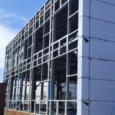 Fireproof Steel Structure Warehouse with Sloping Roof and Customizable Design for Industrial Storage