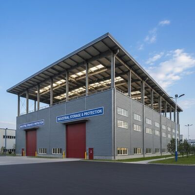 Isolatie staalstructuur magazijn brandwerend warmgewalst staal raam gebouw ontworpen voor industriële opslag en bescherming