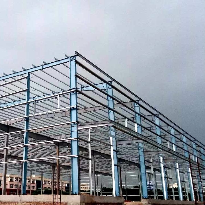 PVDF/PTFE/PVC bedekte staalconstructie Werkplaatsgebouw met kraanophefcapaciteit