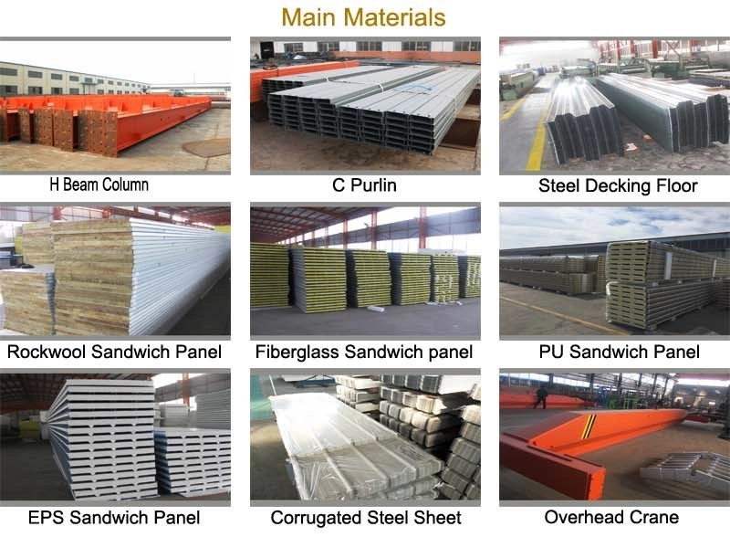 ODM Staal geprefabriceerde huizen Sandwichpaneel Geprefabriceerde metalen gebouwen 2