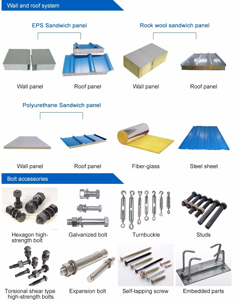 Verf van staalconstructies Gebouw OEM Prefab staalconstructies Warehouse 2